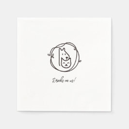 Cat and Dog Line Ein perfektes Wochenende in Neape Serviette