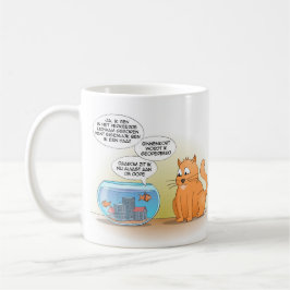 Cat and fish; geboren in het verkeerde lichaam kaffeetasse