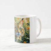 Cat and flower garden art mug kaffeetasse (VorderseiteRechts)