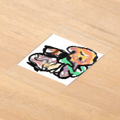 Cat and flowers fun acryleinladungen (Ablage )