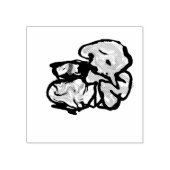 Cat and flowers fun gummistempel (Prägung)