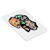 Cat and flowers  fun magnet (Rechte Seite)