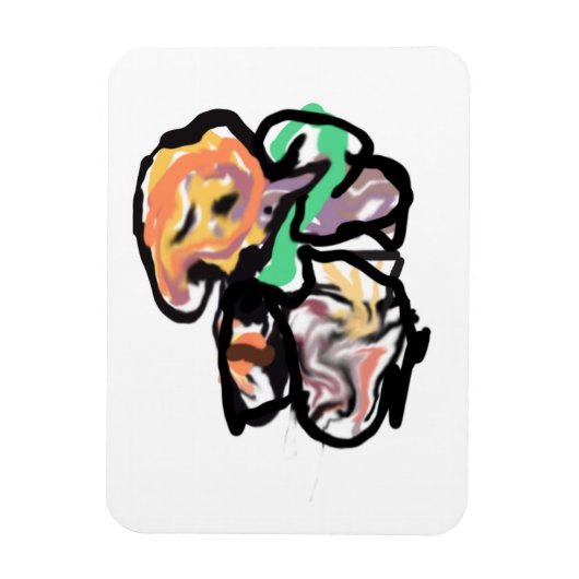 Cat and flowers  fun magnet (Vertikal)