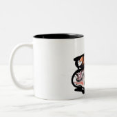 Cat and flowers fun zweifarbige tasse (Links)