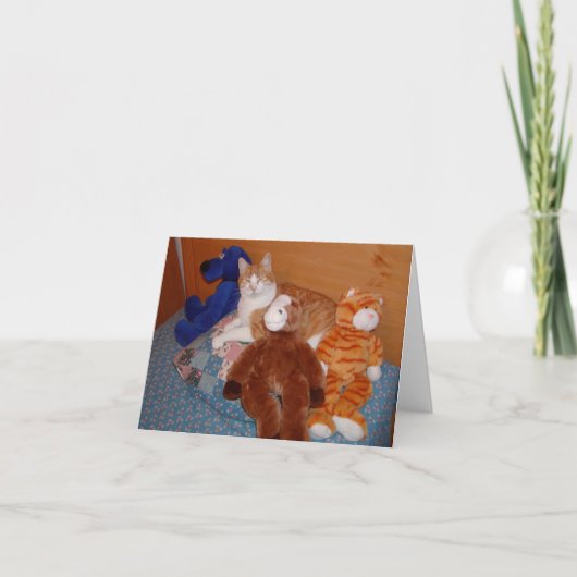 Cat and Friends Valentinstag Card Feiertagskarte (Vorderseite)