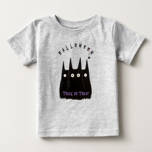 Cat and Halloween Baby T-shirt (Vorderseite)