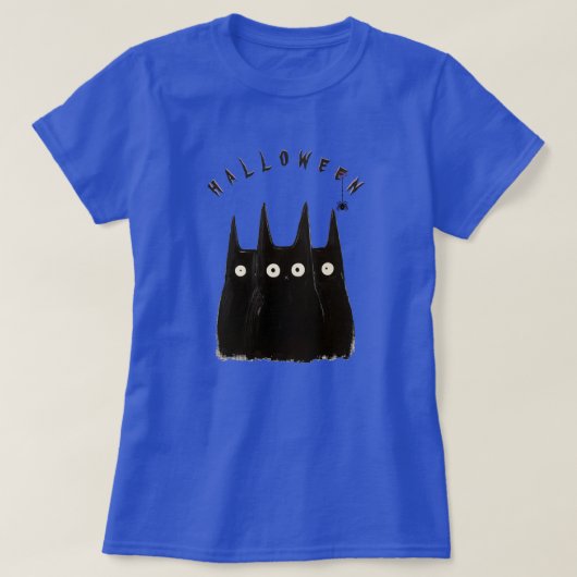 Cat and Halloween T-Shirt (Design vorne)