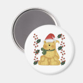 Cat and Holly Christmas Magnet (Vorderseite/Rückseite)