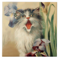 "Cat and Irises" von Maurice Boulanger