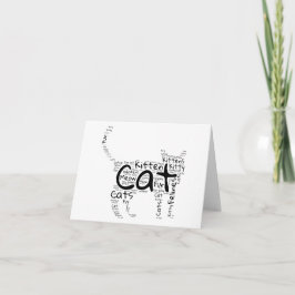 Cat and Kitten Word Cloud - Einzigartiger Leer Gru Karte