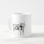 Cat and Kitten Word Cloud - Einzigartiges Design Kaffeetasse (Vorderseite Links)