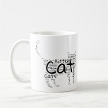 Cat and Kitten Word Cloud - Einzigartiges Design