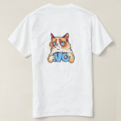 Cat and like. T-Shirt (Design Rückseite)