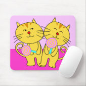 Cat and Lollipop Mousepad (Mit Mouse)