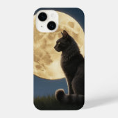 cat and moon phone case iPhone hülle (Rückseite)