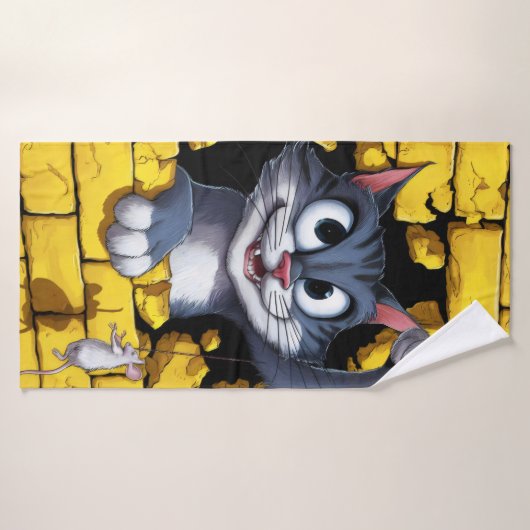 Cat and mouse. badehandtuch (Badehandtuch)