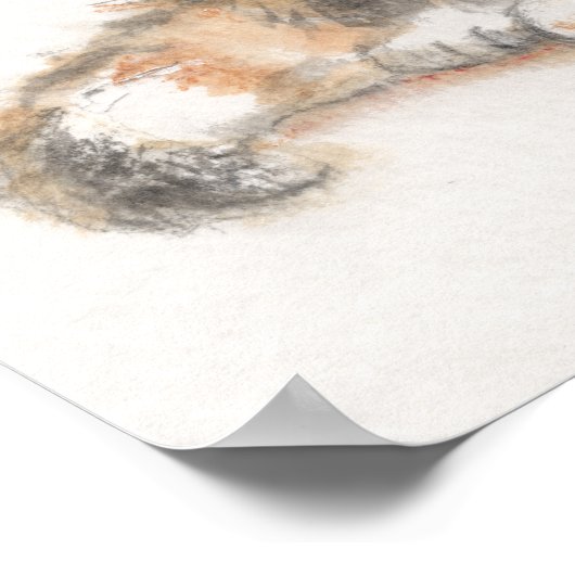 Cat and Mouse design on a Poster / Print (Ecke)