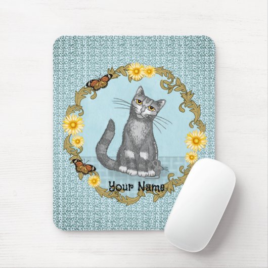 Cat and Mouse Mousepad (Mit Mouse)