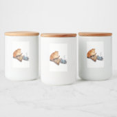 Cat and Mouse Playing Chess Cartoon Drawing Funny Lebensmitteletikett (Flaschen)