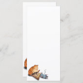 Cat and Mouse Playing Chess Funny Menu Menükarte (Vorne/Hinten)