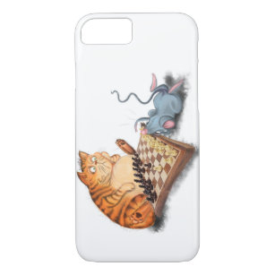 Cat and Mouse Playing Schach Cartoon Zeichn Funny  Case-Mate iPhone Hülle