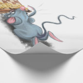 Cat and Mouse Playing Schach Cartoon Zeichn Funny  Geschenkpapier (Ecke)