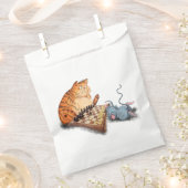 Cat and Mouse Playing Schach Cartoon Zeichn Funny Geschenktütchen (Ausgeschnitten)