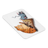 Cat and Mouse Playing Schach Cartoon Zeichn Funny Magnet (Rechte Seite)