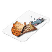 Cat and Mouse Playing Schach Cartoon Zeichn Funny Magnet (Linke Seite)