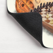Cat and Mouse Playing Schach Cartoon Zeichn Funny Mousepad (Ecke)
