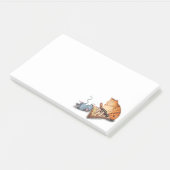 Cat and Mouse Playing Schach Cartoon Zeichn Funny Post-it Klebezettel (angewinkelt)