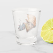 Cat and Mouse Playing Schach Funny Shot Glass Schnapsglas (Rückseite)