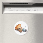 Cat and Mouse Playing Schach Magnet Spaß (In Situ (Geschirrspüler))