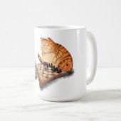 Cat and Mouse Playing Schach - Malerei - Funny Kaffeetasse (VorderseiteRechts)