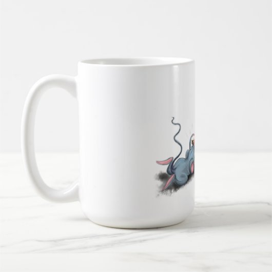Cat and Mouse Playing Schach - Malerei - Funny Kaffeetasse (Links)
