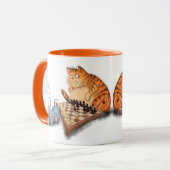 Cat and Mouse Playing Schach Tasse (Vorderseite Links)