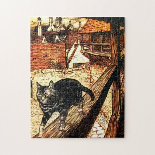 Cat and Mouse von Arthur Rackham Puzzle (Vertikal)