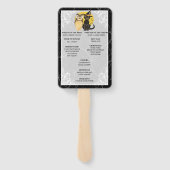 Cat and Owl Halloween Hochzeitsprogramm Fächer (Rückseite)