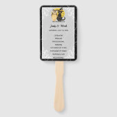 Cat and Owl Halloween Hochzeitsprogramm Fächer (Vorderseite)