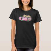 Cat and Skateboard Skateboarding Shy Cat skating o T-Shirt (Vorderseite)