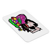 Cat and spring flowers  magnet (Rechte Seite)