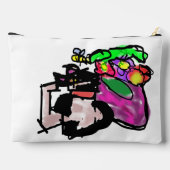 Cat and spring flowers  zubehörtasche (Rückseite)