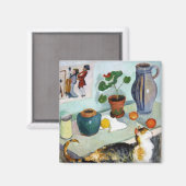 Cat and Still Life, August Macke Magnet (Vorderseite/Rückseite)
