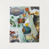 Cat and Still Life, August Macke Wandteppich (Vorderseite)