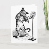 "Cat and the Fiddle" Grußkarte Karte (Vorderseite)