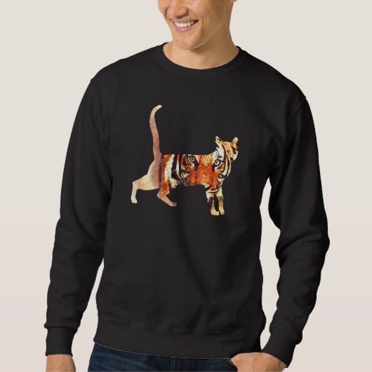 Cat and tiger cats sweatshirt (Vorderseite)