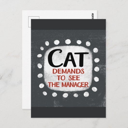 Cat-Anforderungen zum Anzeigen von Manager-Postkar Postkarte (Vorne/Hinten)