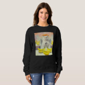 Cat angel artwork meow kitty portrait cute banana sweatshirt (Vorne ganz)