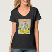Cat angel artwork meow kitty portrait cute banana T-Shirt (Vorderseite)