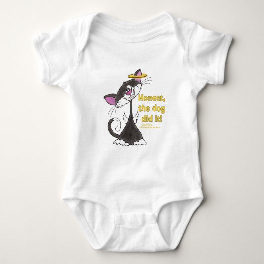 Cat Angel Baby Strampler (Vorderseite)